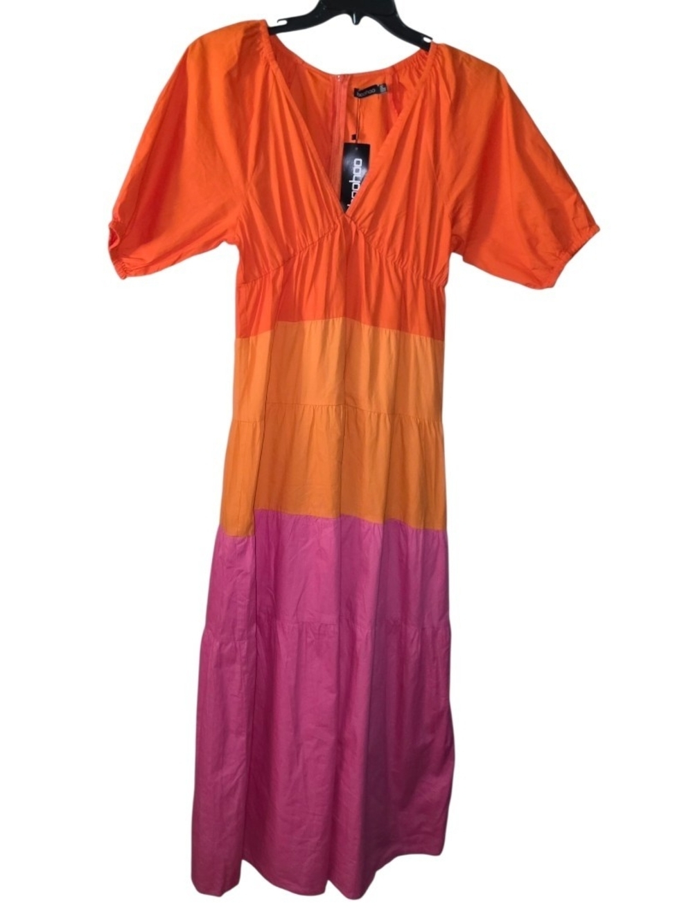 Boohoo Short Sleeve Maxi Dress Size 8 NWT